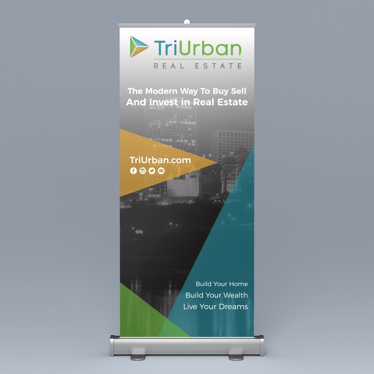 TriUrban Real Estate Roll Up Banner Design